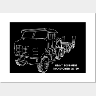 Heavy equipment transporter system HETS trucks Posters and Art